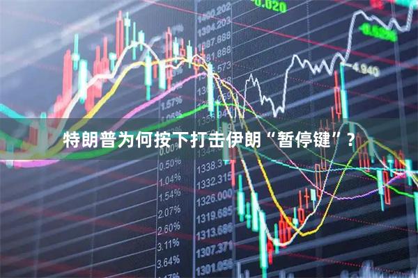 特朗普为何按下打击伊朗“暂停键”？